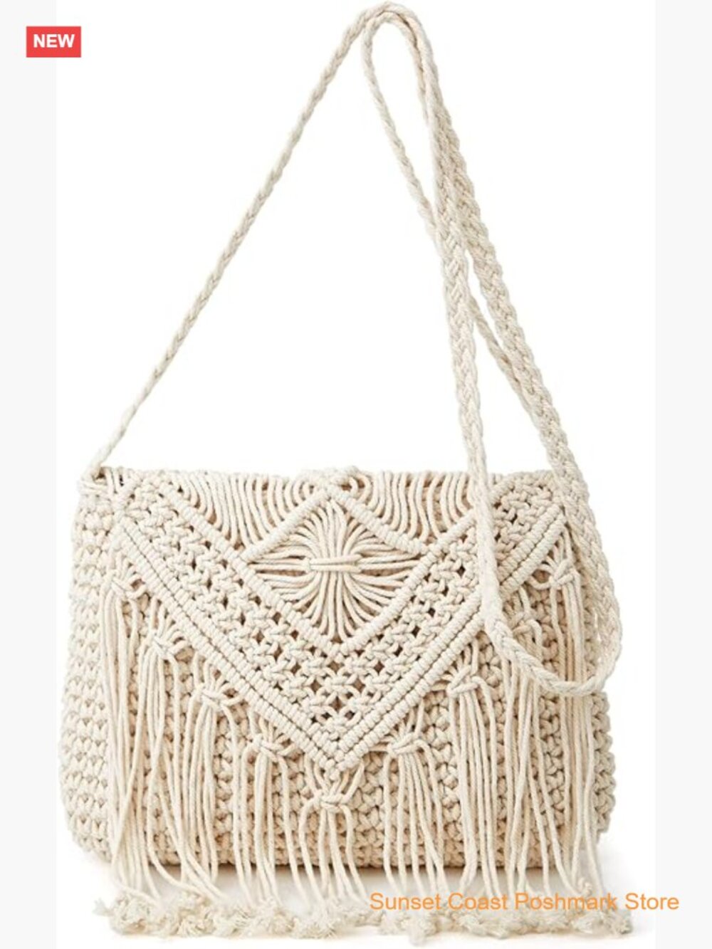 Cute Macrame Hobo Satchel Bag Tassels Shoulder Crochet Tote Handbag Crossbody